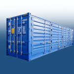 40 Fuss high cube open side container, Blue