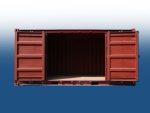 open side 20ft shipping container red