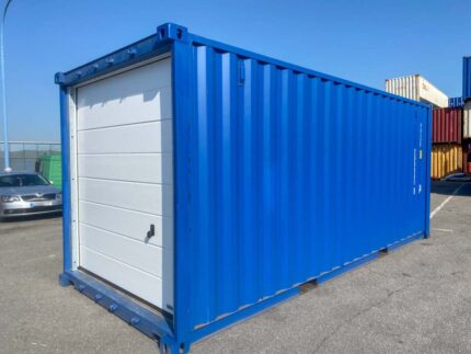20ft Containergarage mit Rolltor RAL 5010
