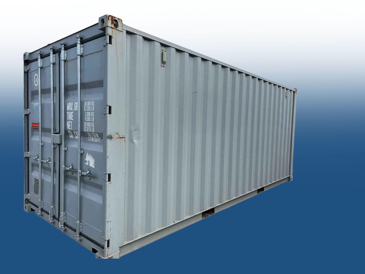used 20ft shipping container RAL 7040