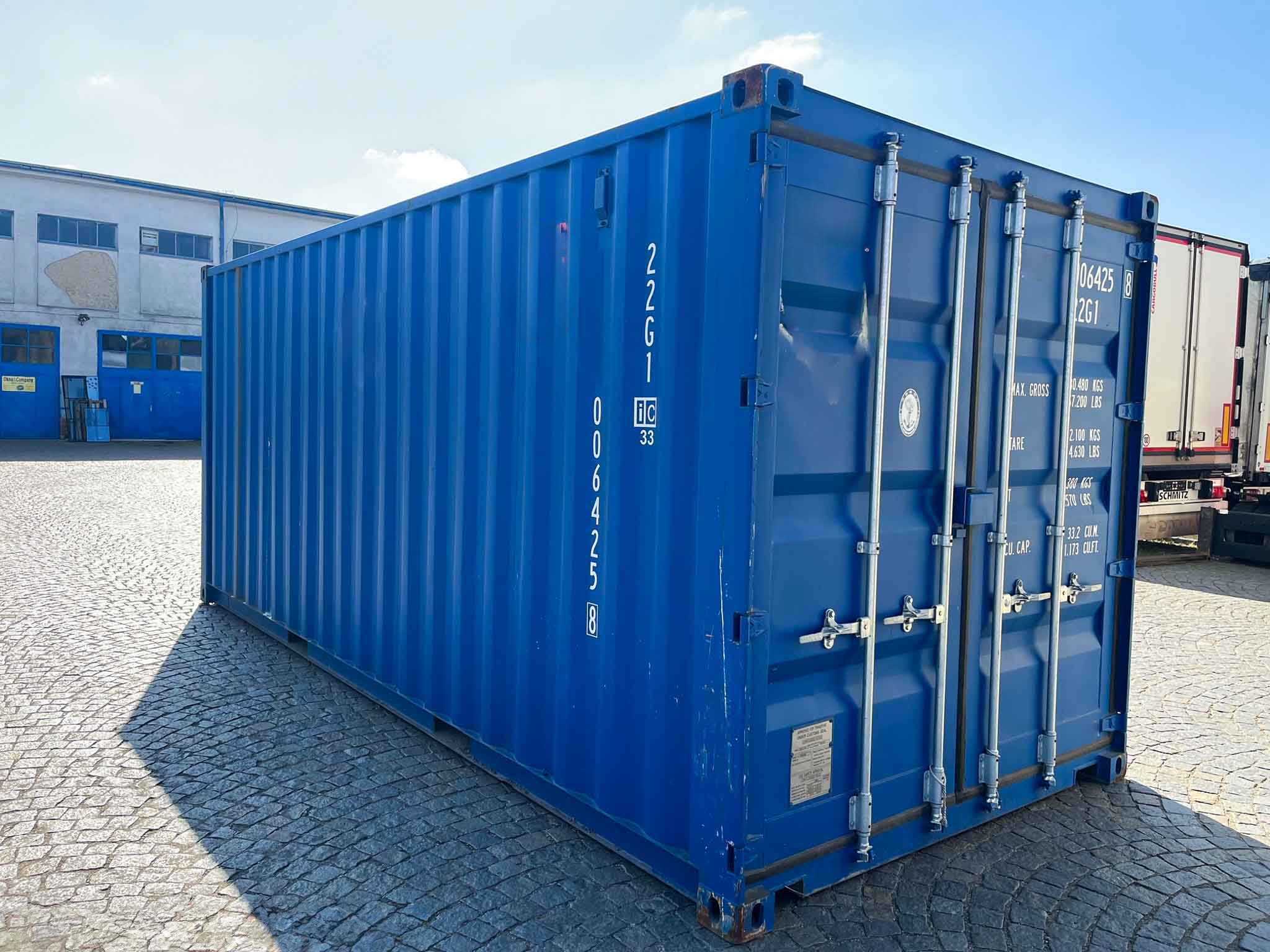Gebrauchter 20ft Container Blau 1