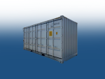 20 Fuß Container mit Seitentür, grau,