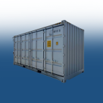20 Fuß Container mit Seitentür, grau,