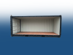20 Fuß Container mit offener Seite, anthrazitgrau