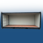20 Fuß Container mit offener Seite, anthrazitgrau