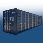 40 Fuss High Cube Open Side Container gray