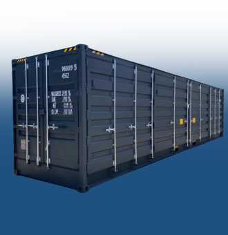 40 Fuss High Cube Open Side Container gray