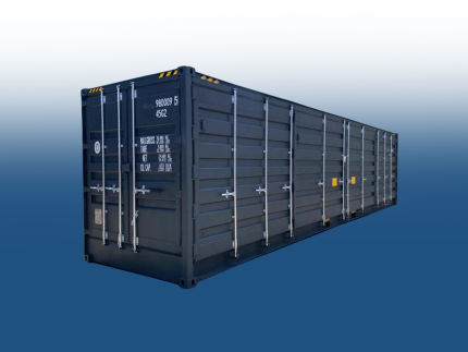 40 Fuss High Cube Open Side Container gray