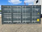 20ft High Cube Open Side Container Anthrazitgrau mit geschlossenen Stirntüren